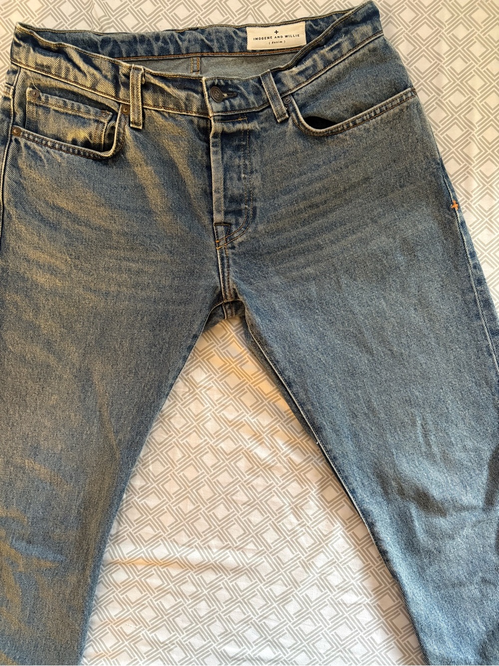 Imogine+Willie Men’s Charlie Emerson Slim Straight Jeans Size 32 EUC